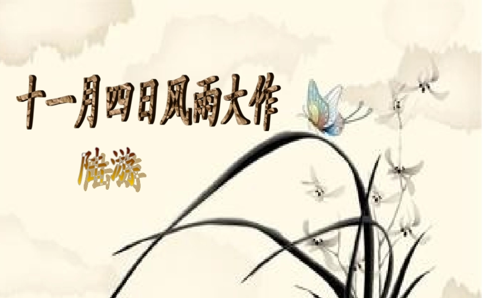 《十一月四日风雨大作》.ppt