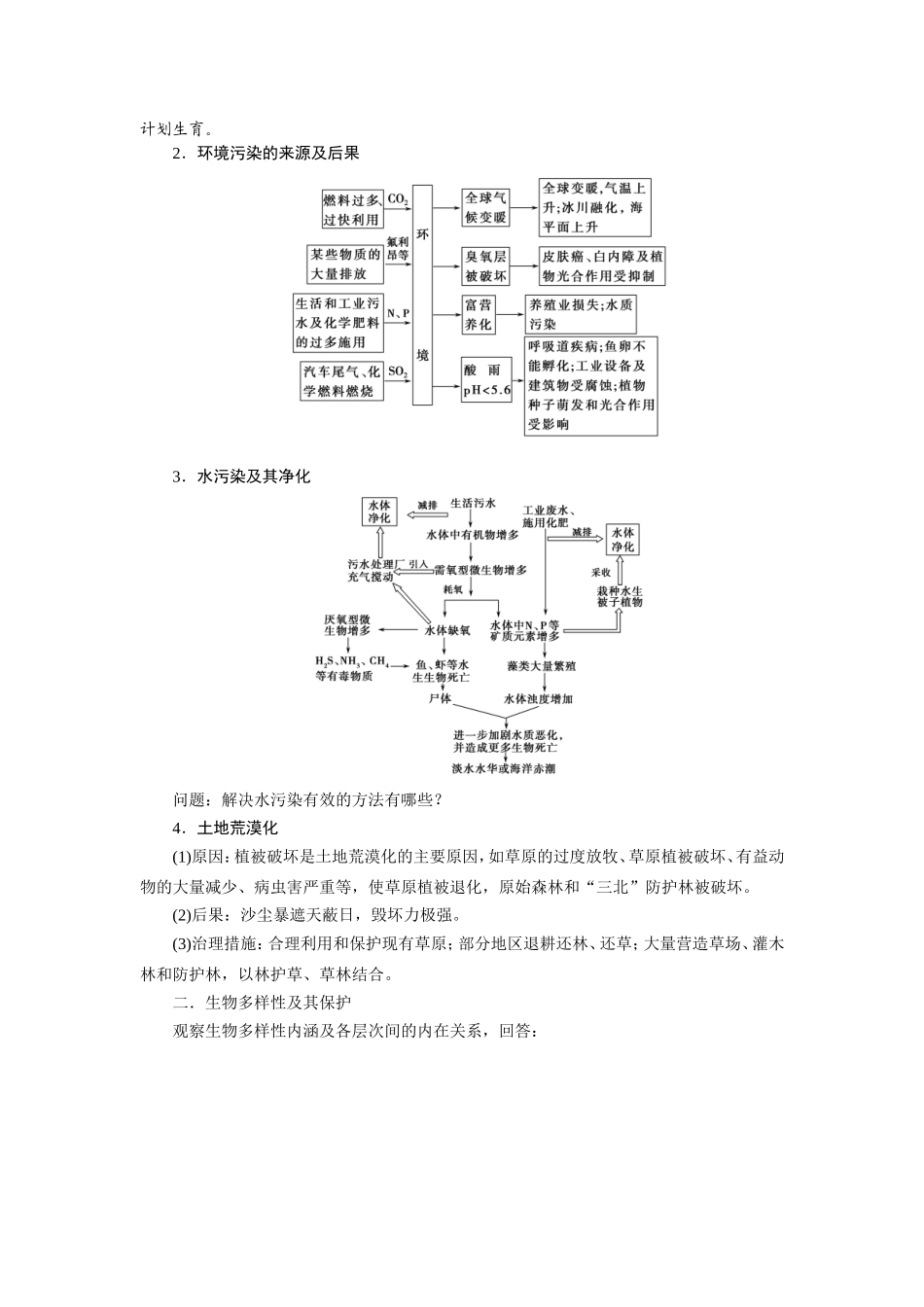 2013届高考生物一轮复习学案：第9单元 生态环境的保护.doc_第3页