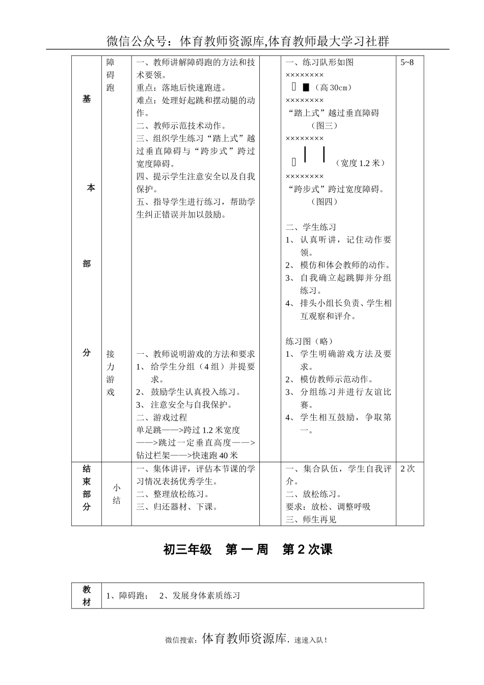 初三九年级体育课教案全集.doc_第3页