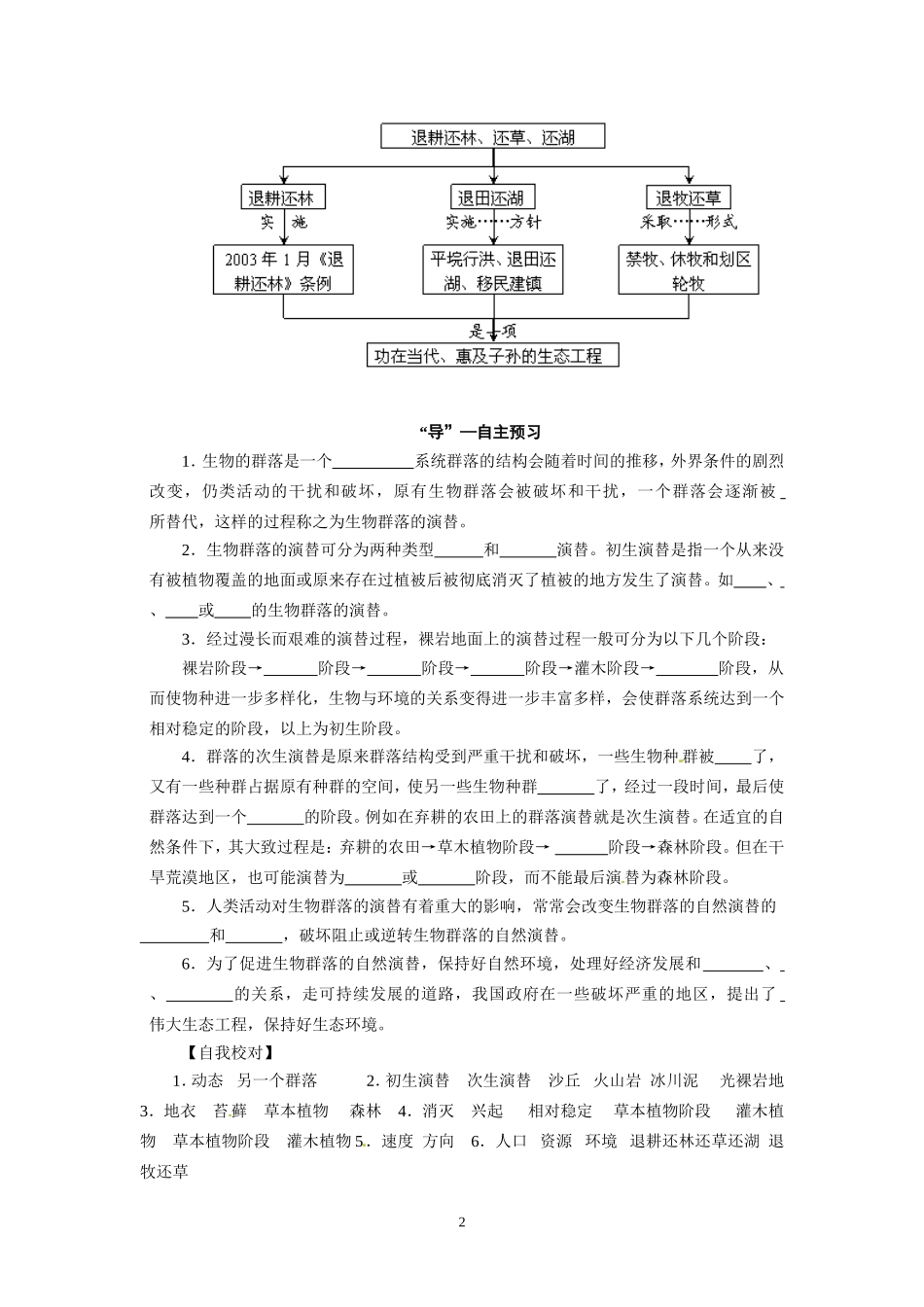 高中生物精品学案：4.4 群落的演替.doc_第2页