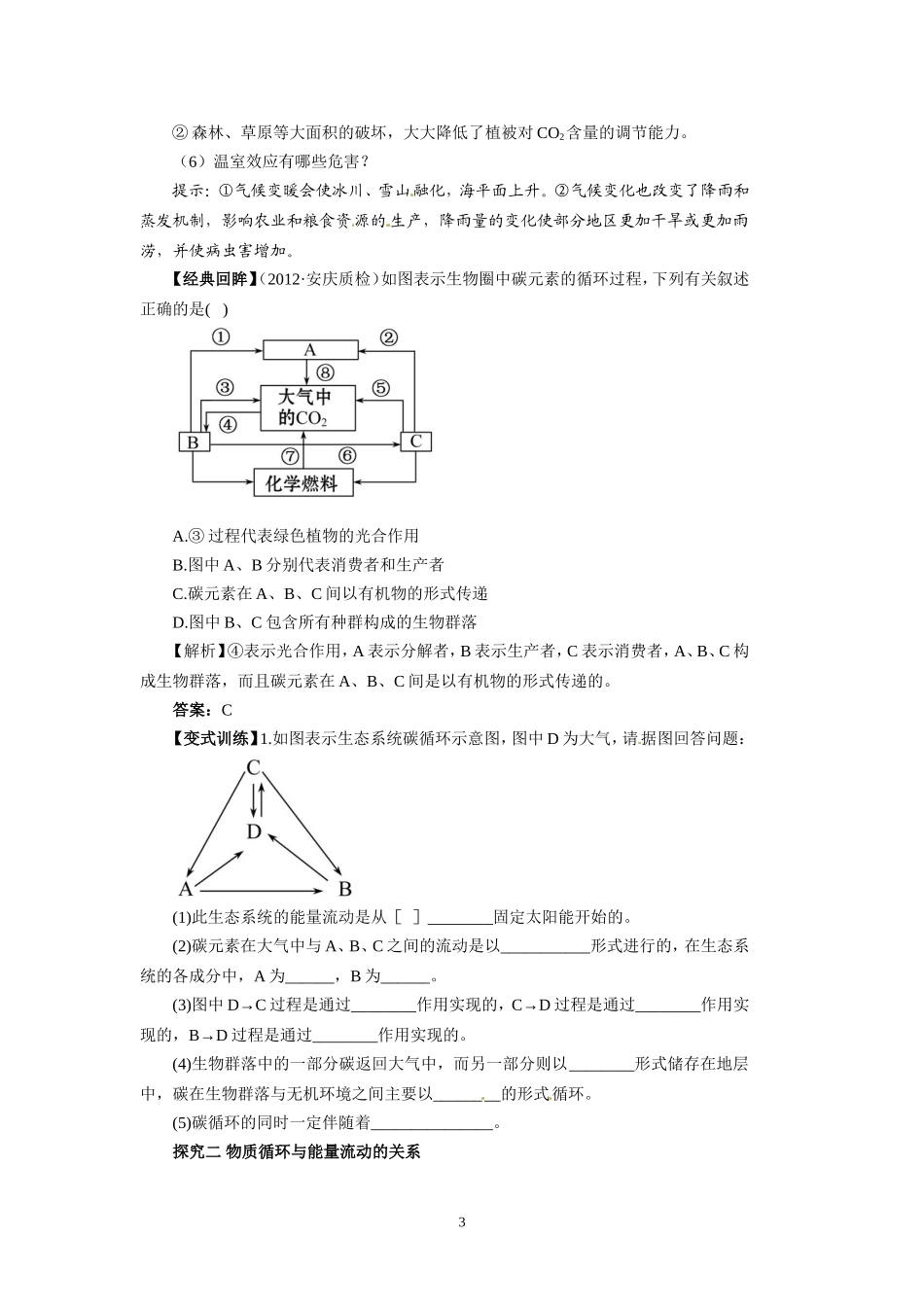 高中生物精品学案：5.3 生态系统的物质循环.doc_第3页