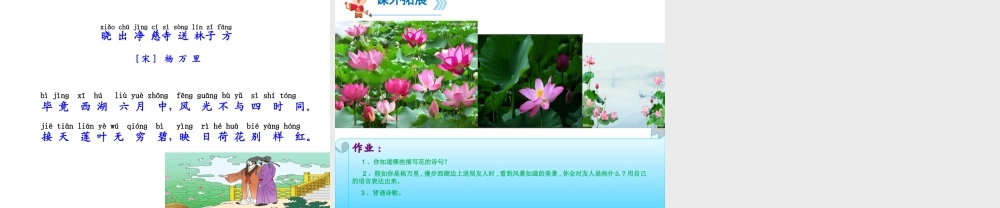 《晓出净慈寺送林子方 》 第4套（省一等奖）优质课.ppt