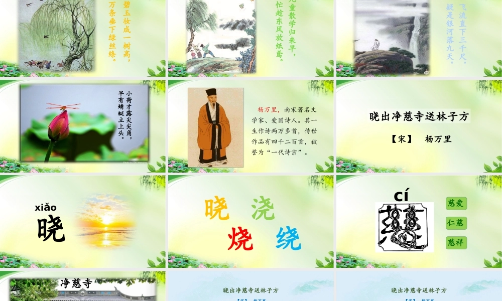 《晓出净慈寺送林子方 》 第2套（省一等奖）优质课.pptx