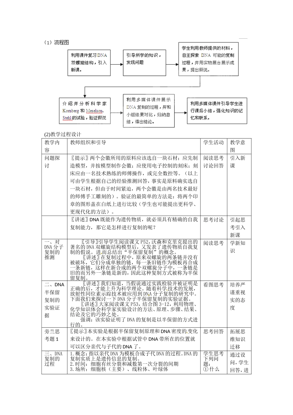 必修二第三章第3节《DNA的复制》教案.doc_第2页