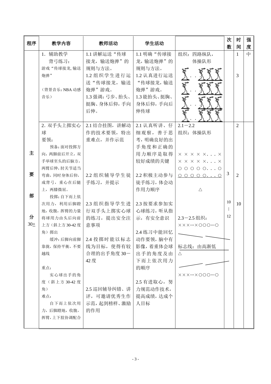 初中八年级体育公开课教案(1).doc_第3页