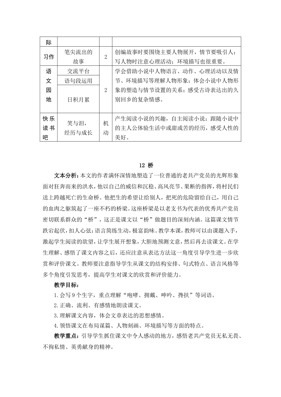 六年级上册语文教案-12 桥（人教部编版）.doc_第2页
