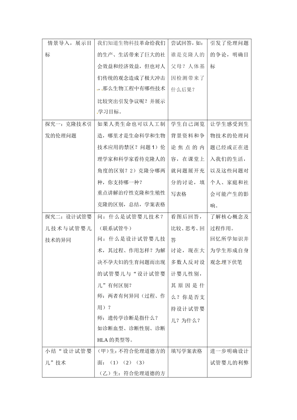选修三专题四4.2《关注生物技术的伦理问题》教案.doc_第2页