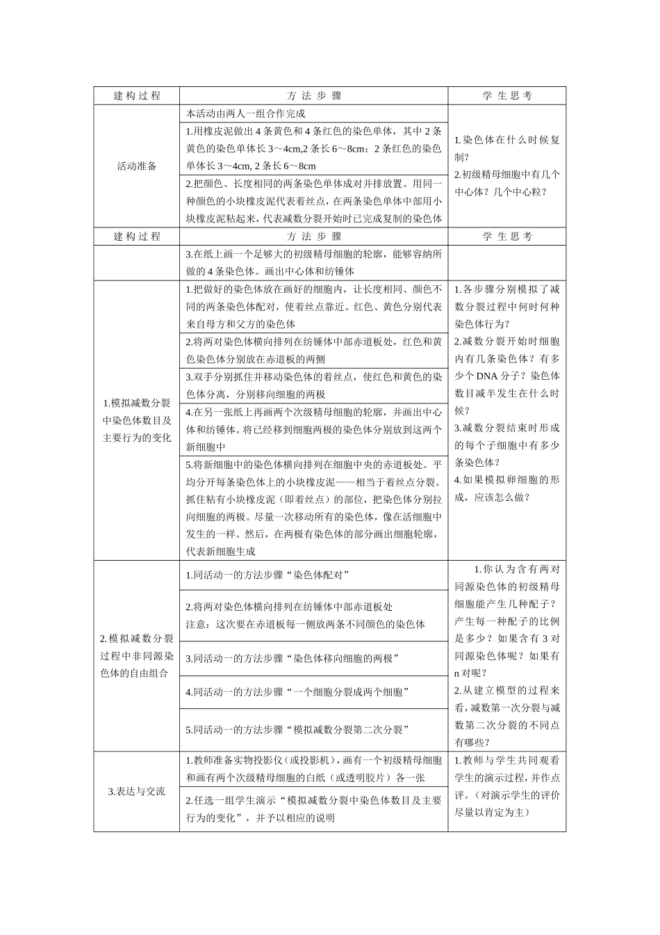 优秀教案（第1节 减数分裂和受精作用 第3课时）.doc_第2页