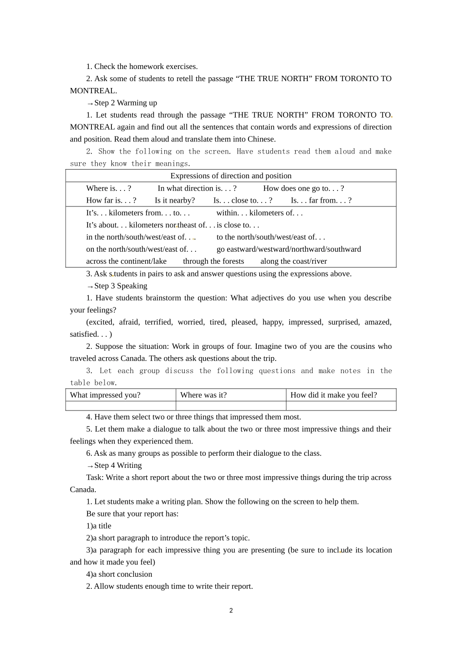 必修三Unit 5　Canada—“The True North”Period 6　Using language Speaking and writing .doc_第2页