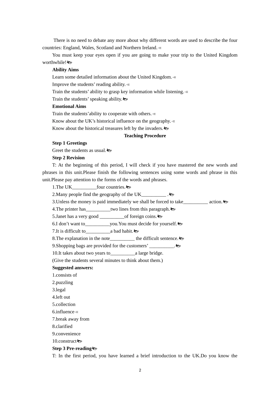 必修五（Unit 2　The United Kingdom Period 2） .doc_第2页