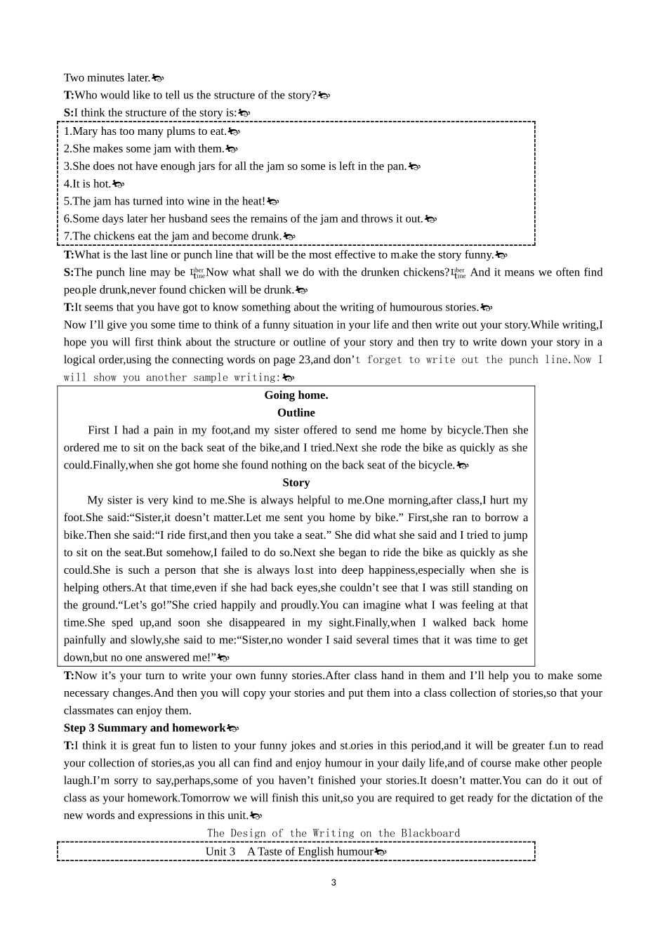 Unit 3 A taste of English humour Period 5 Speaking and Writing 优秀教案（人教版必修4）.doc_第3页