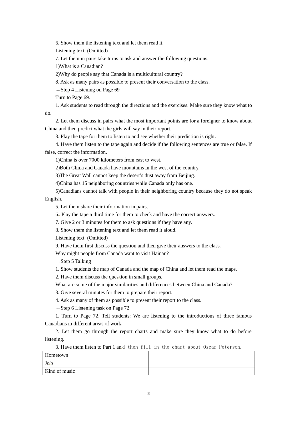 必修三Unit 5　Canada—“The True North”Period 4　Using language Listening and talking.doc_第3页