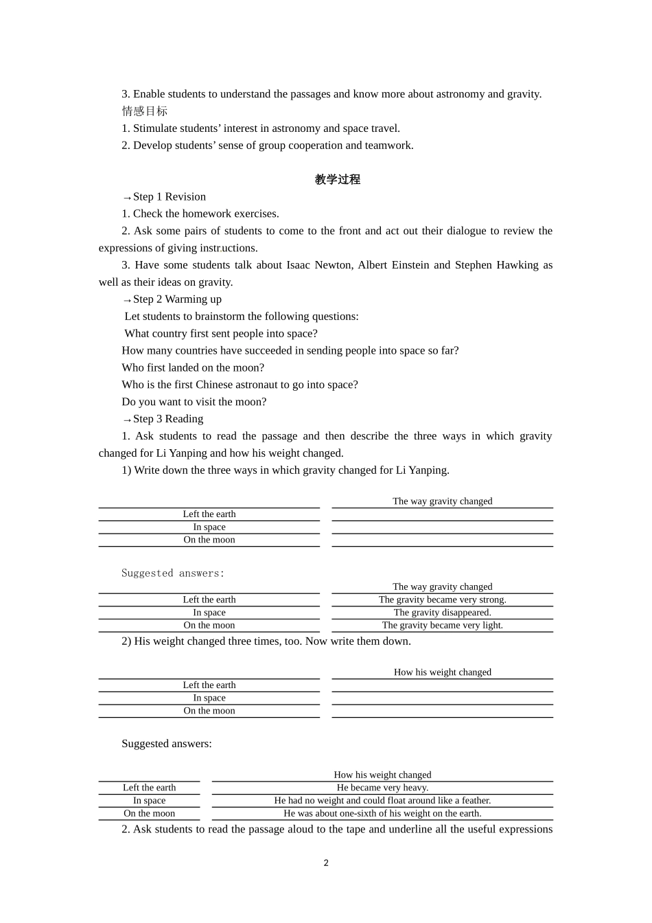 必修三Unit 4 Astronomy the science of the stars Period 5　Using language Extensive reading.doc_第2页