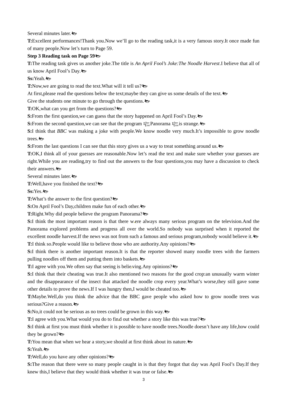 Unit 3 A taste of English humour Period 3 Extensive Reading 优秀教案（人教版必修4）.doc_第3页