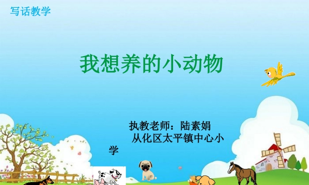 《语文园地七：写话 》 第8套（省一等奖）优质课.ppt