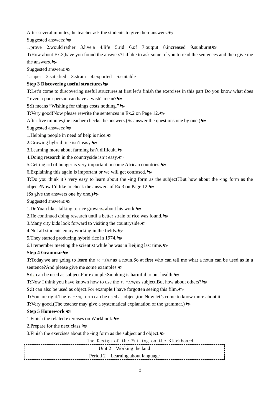 Unit 2 Working the land Period 2 Learning about Language 优秀教案（人教版必修4）.doc_第2页