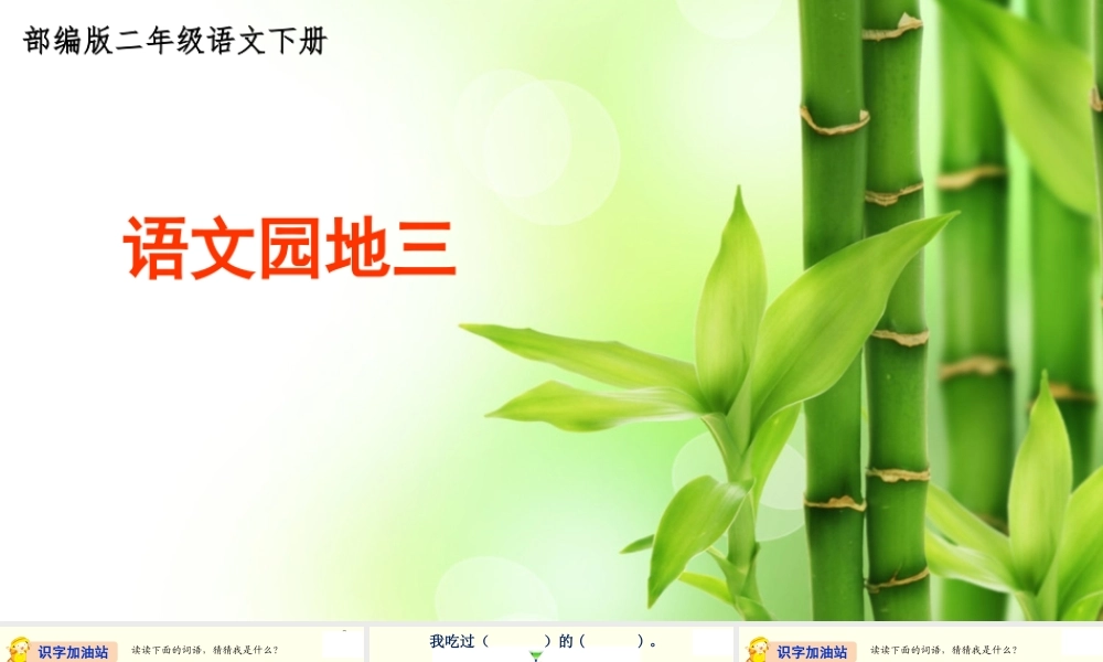 《语文园地三 》 第8套（省一等奖）优质课.ppt