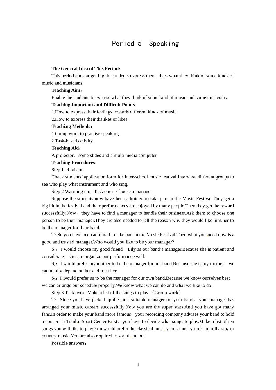 必修二（Unit5 Music--Period5 Speaking）.doc_第1页