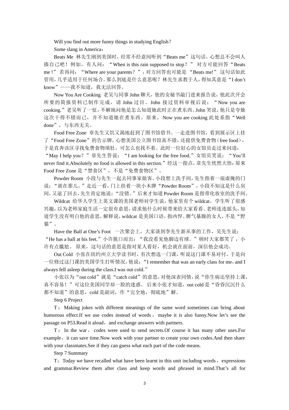 必修一（Unit2 English around the world the 7th period）(1).doc_第3页