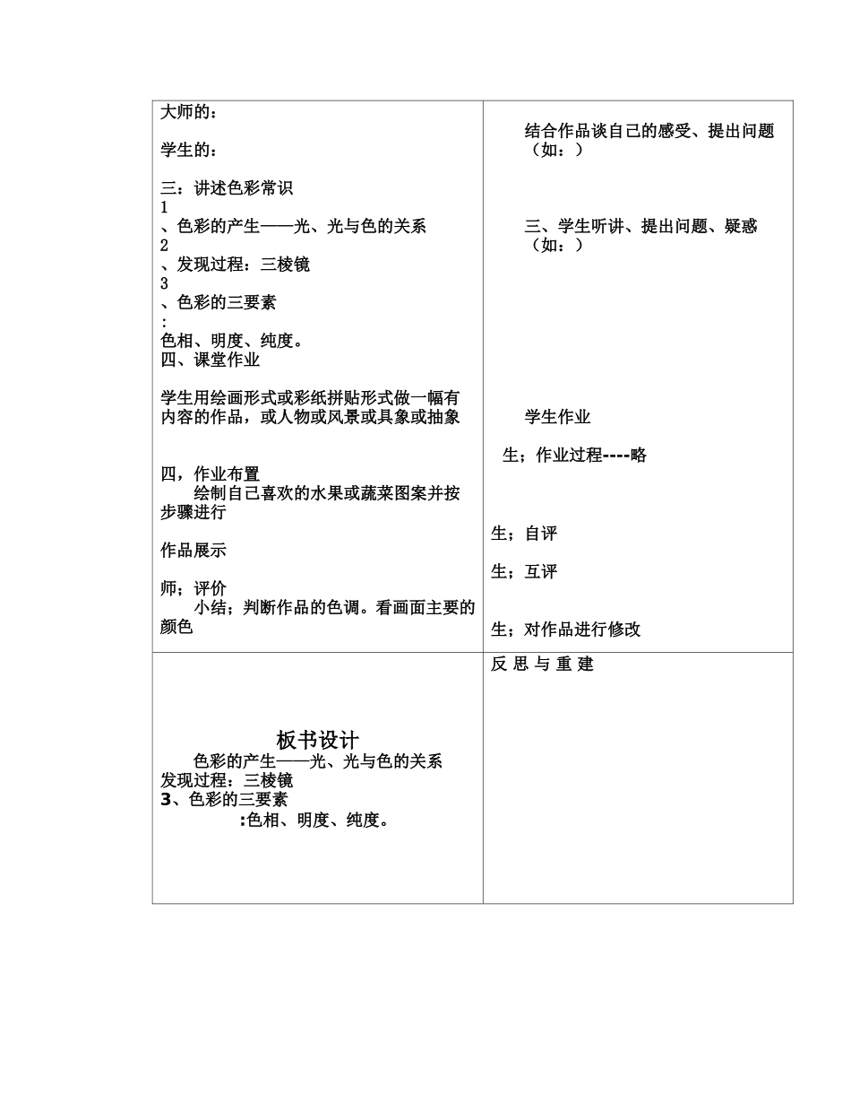 人教小学美术四上《第2课画家的调色板》word教案.doc_第2页