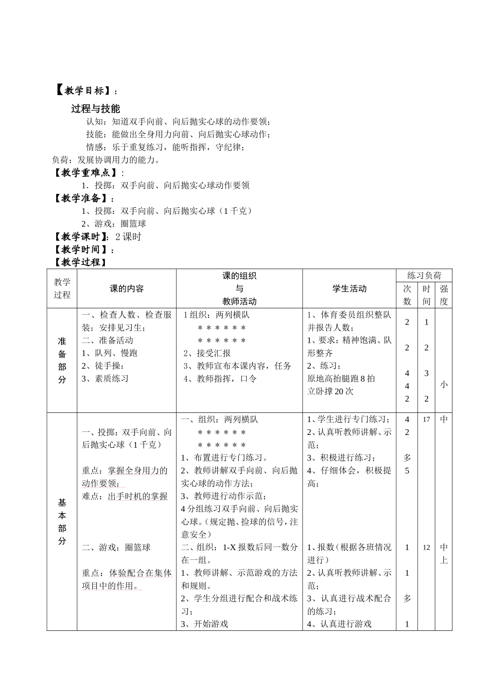 小学五年级体育课教案 (1)(1).doc_第1页
