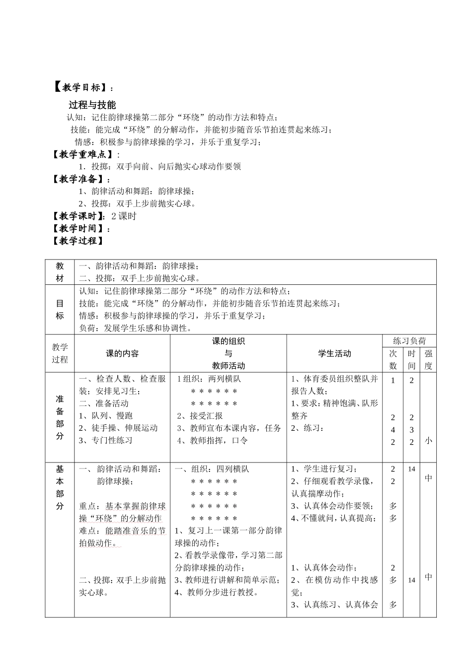 小学五年级体育课教案 (1)(1).doc_第3页