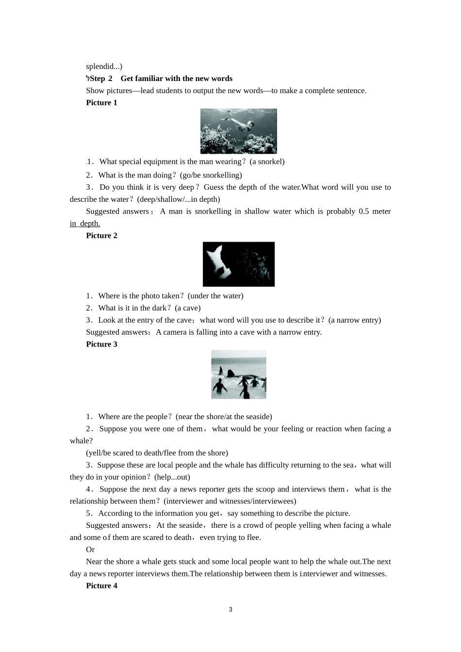 选修七Unit3 Under the sea Period 1.doc_第3页