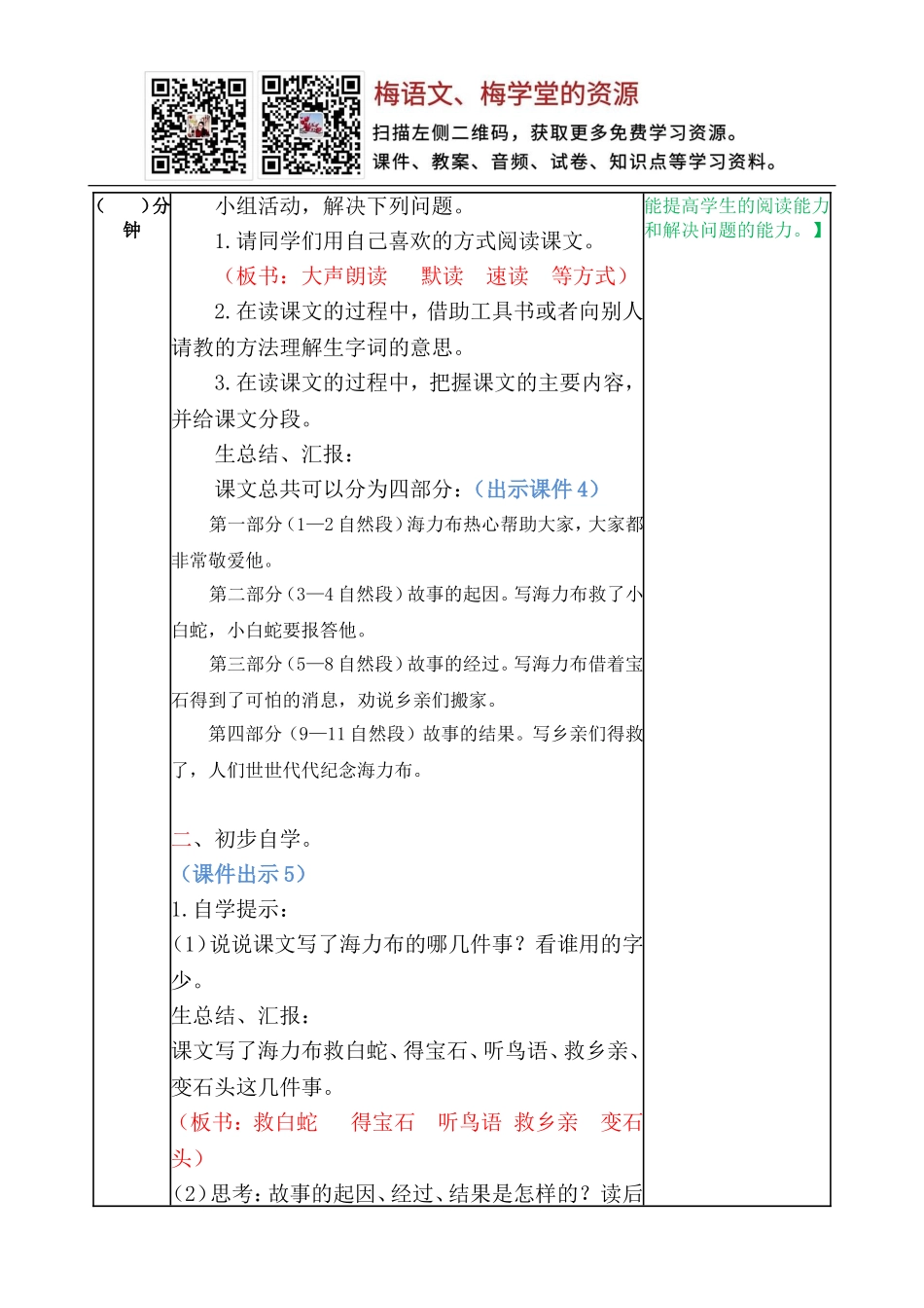 五年级上册语文教案-猎人海力布 教案（部编版）.doc_第2页