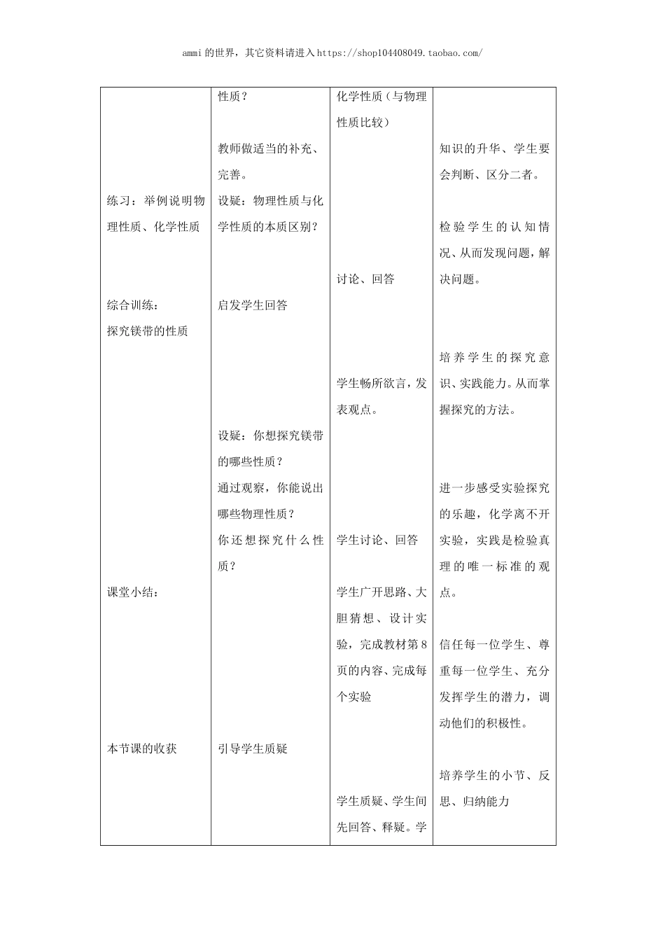 沪教初中化学九上《1第2节 化学研究些什么》word教案 (2).doc_第3页