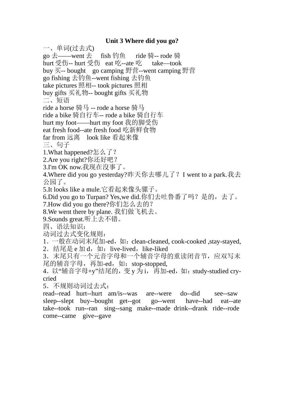 Unit 3单元知识梳理（2）.doc_第1页