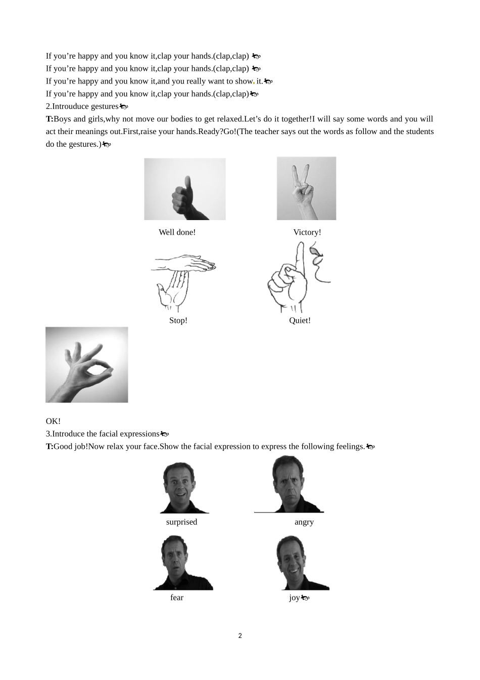 Unit 4 Body languange Period 1 Reading 优秀教案（人教版必修4）.doc_第2页