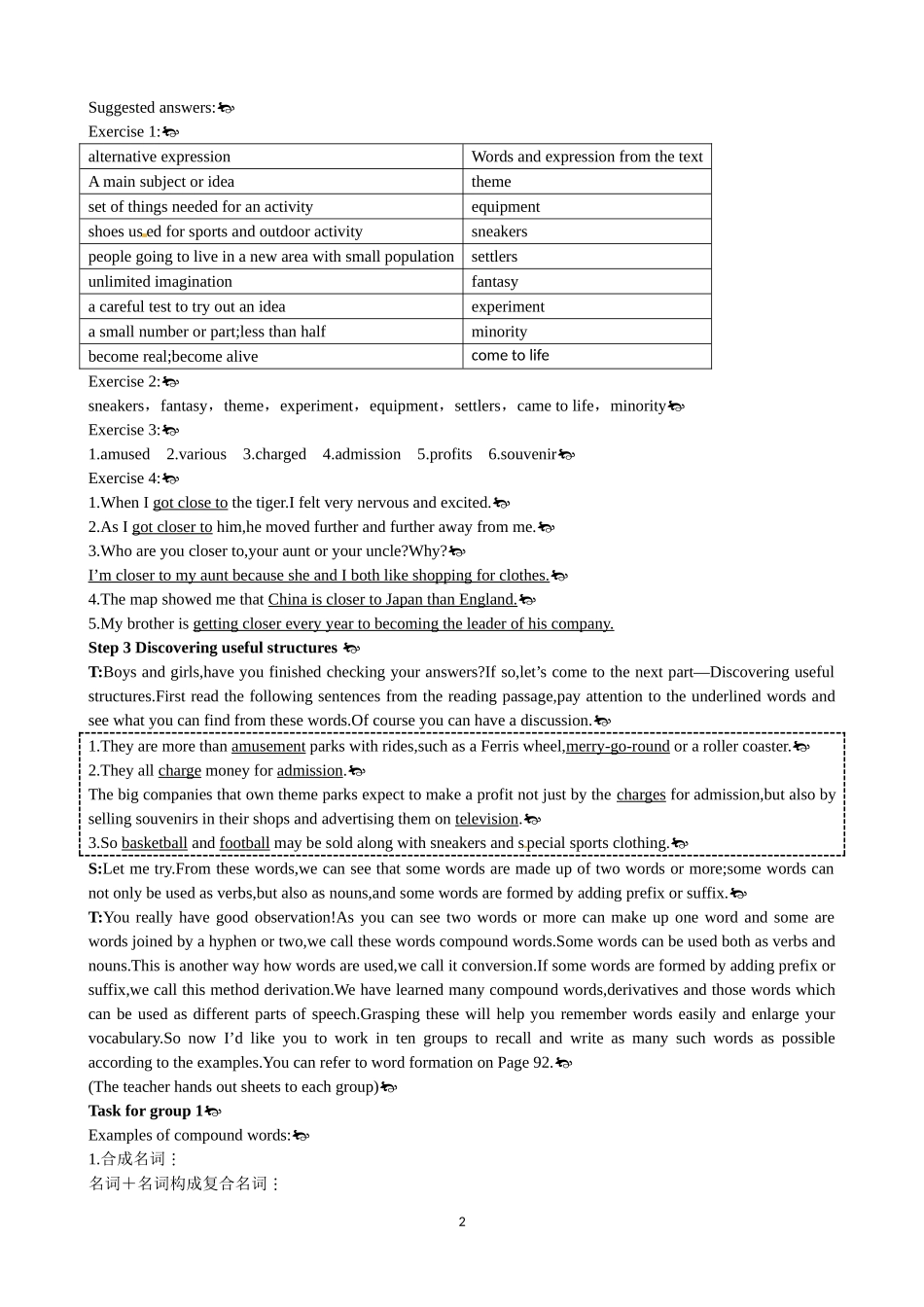 Unit 5 Theme parks Period 2 Learning about Language 优秀教案（人教版必修4）.doc_第2页