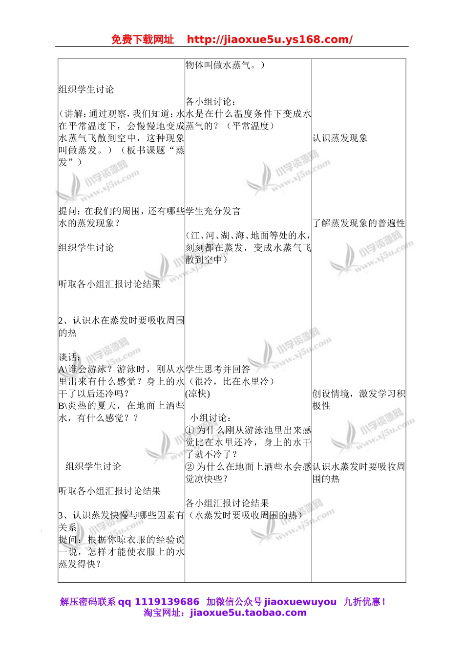 首师大小学科学五上《1.水到哪里去了》word教案(1).doc_第2页