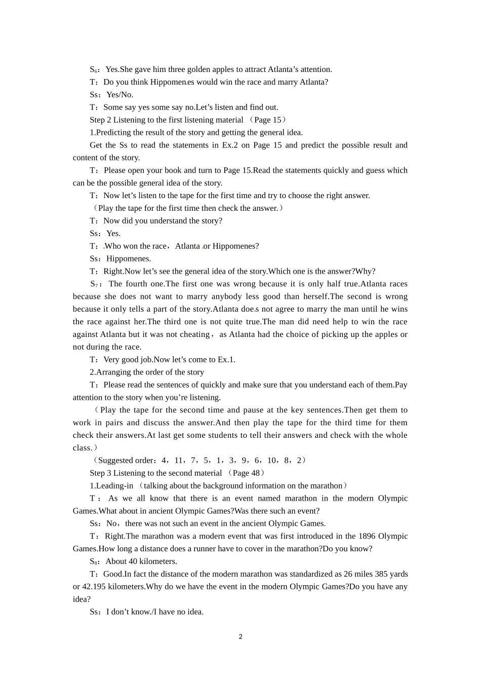 必修二（Unit2 The Olympic Games--Period4 Listening）.doc_第2页