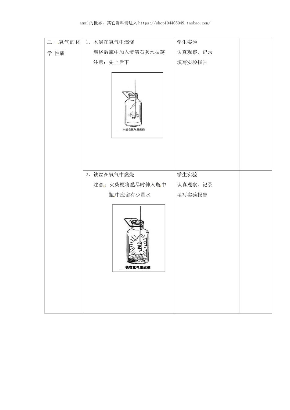 沪教初中化学九上《2第1节 性质活泼的氧气》word教案 (7).doc_第3页