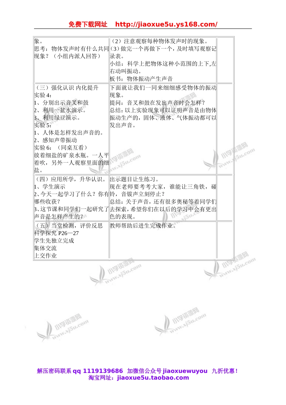 苏教小学科学四上《3.1．声音的产生》word教案(2).doc_第2页