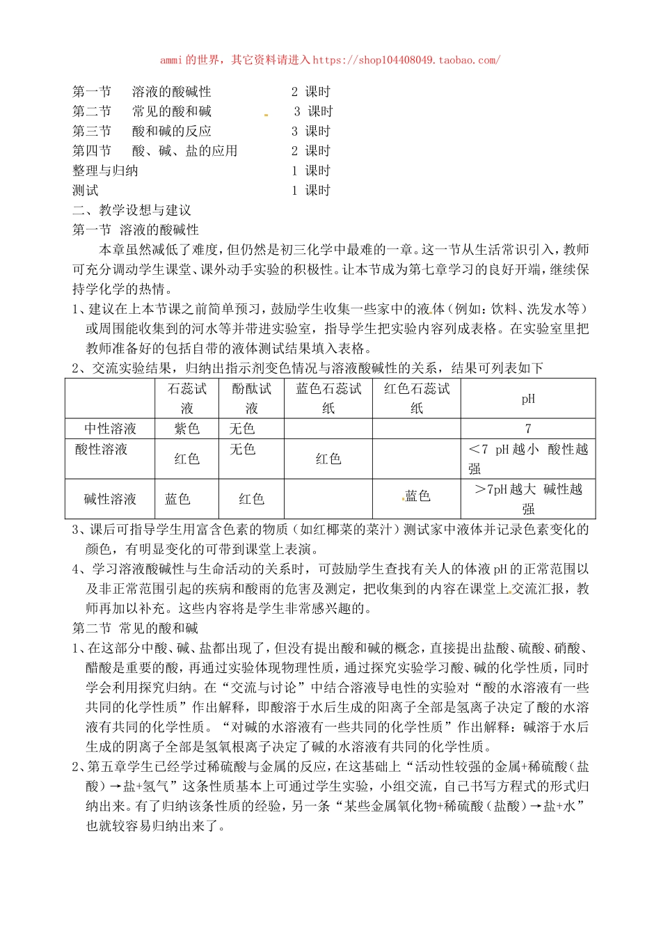 沪教初中化学九下《7第7章 应用广泛的酸、碱、盐》word教案 (1).doc_第2页