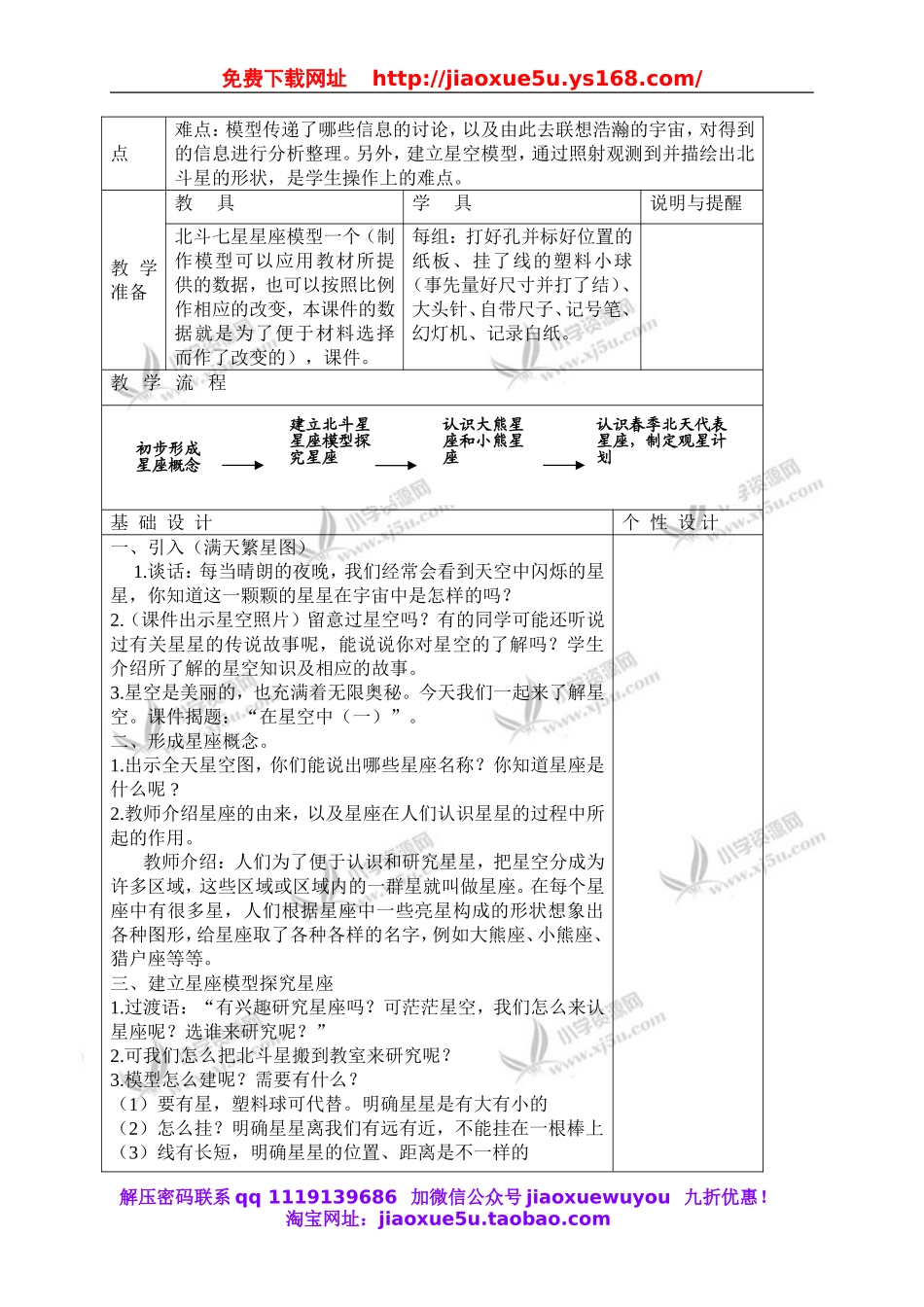 教科小学科学六下《3.6、在星空中（一）》word教案(6).doc_第2页