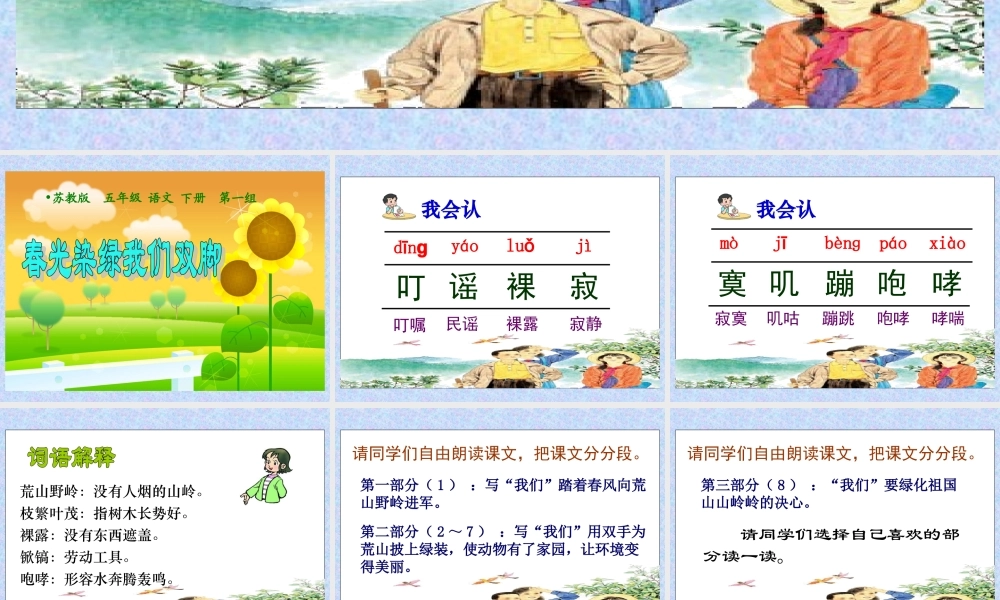 1 春光染绿我们双脚.ppt