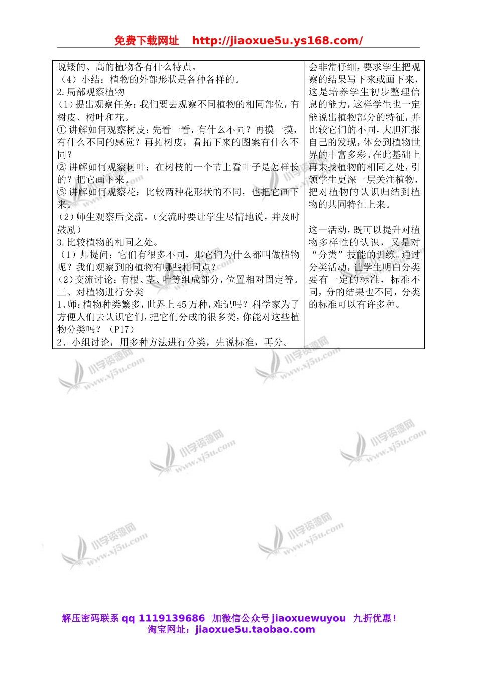 苏教小学科学三上《04校园里的植物》word教案(3).doc_第2页