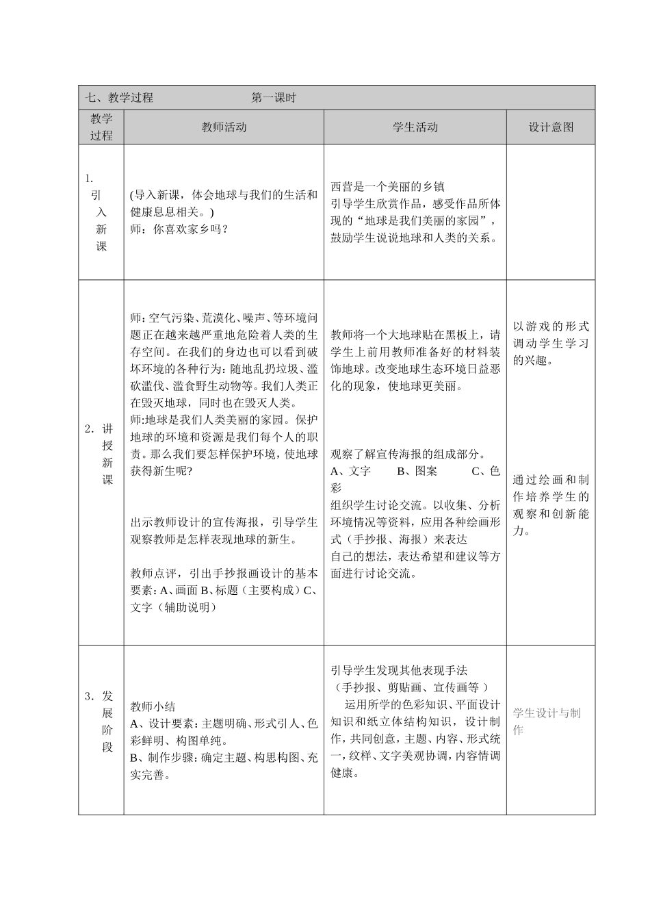 人教小学美术五上《第19课爱护家园》word教案.doc_第2页