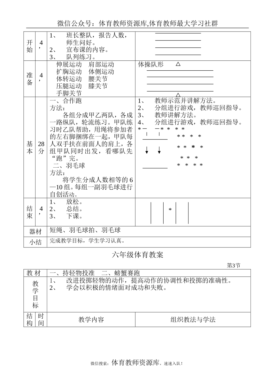 小学六年级体育教案 (5).doc_第3页