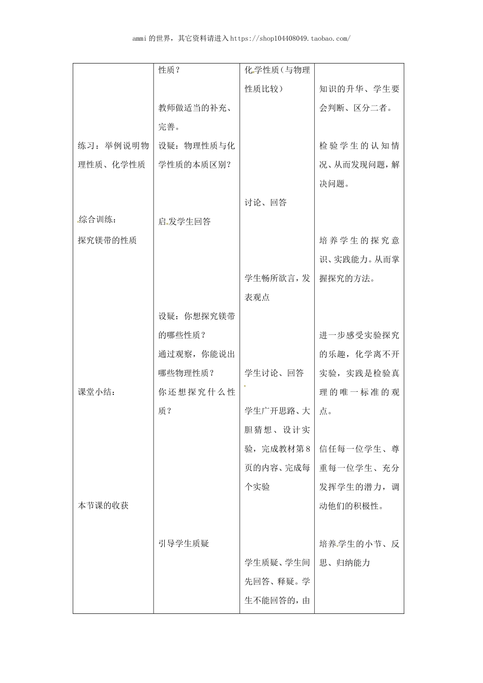 沪教初中化学九上《1第2节 化学研究些什么》word教案 (3).doc_第3页