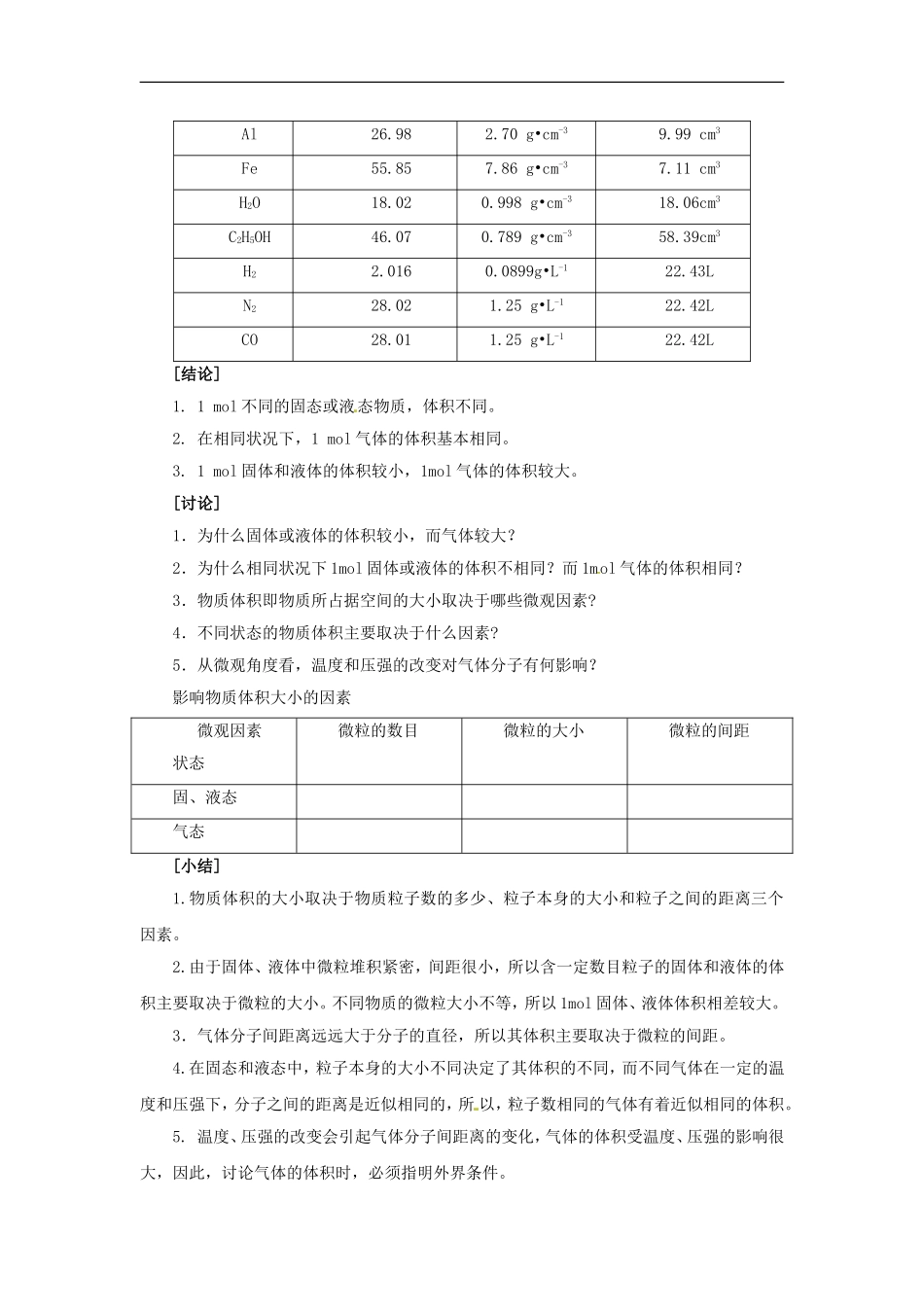 高中化学 专题一 第一单元 物质的聚集状态教案 苏教版必修1.doc_第2页