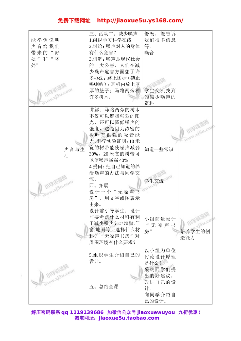 冀教小学科学三下《6声音与生活》word教案(3).doc_第2页