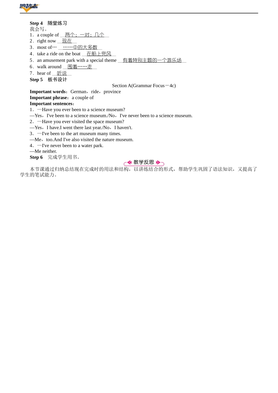 第3课时　Section A (Grammar Focus－4c).DOCX_第2页