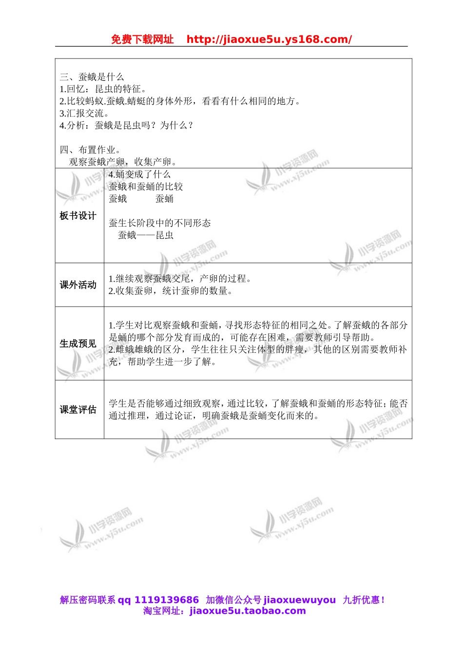 教科小学科学三下《2.4.蛹变成了什么》word教案(2).doc_第3页
