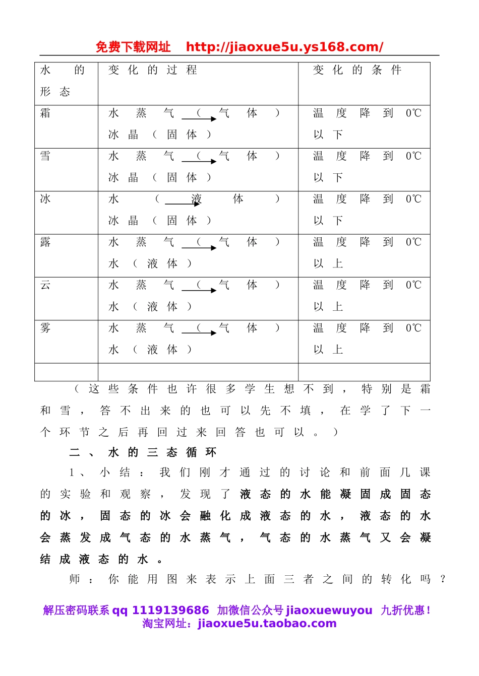 教科小学科学三下《3.7.水的三态变化》word教案(5).doc_第3页