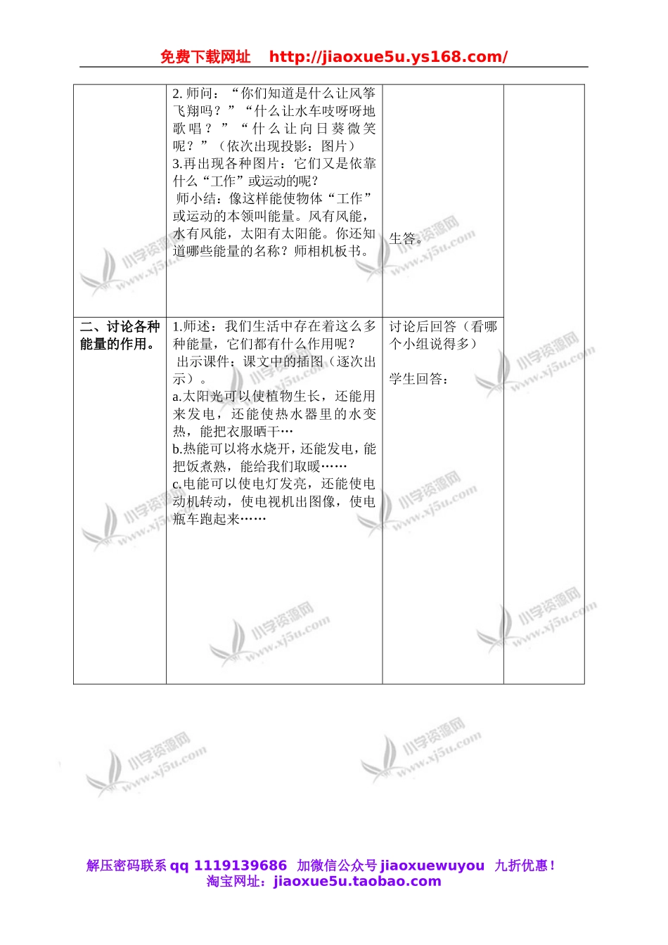 苏教小学科学六下《5.1.各种各样的能量》word教案 (4).doc_第2页