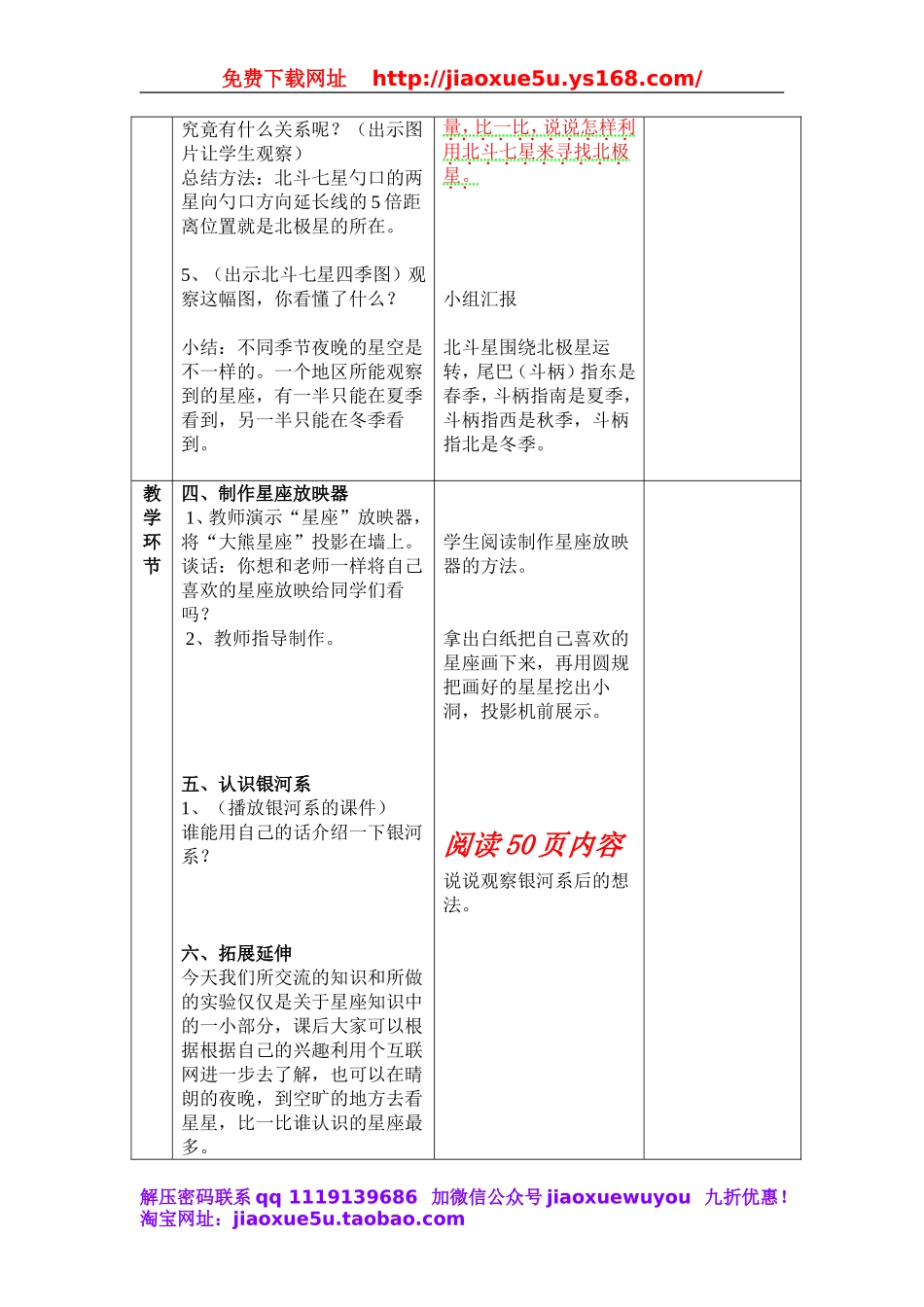 苏教小学科学六上《4.3．看星座》word教案.doc_第3页